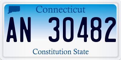 CT license plate AN30482