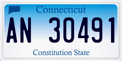 CT license plate AN30491