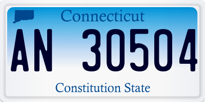 CT license plate AN30504