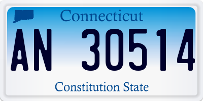 CT license plate AN30514