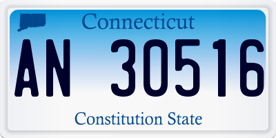 CT license plate AN30516