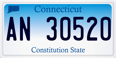 CT license plate AN30520