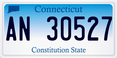 CT license plate AN30527