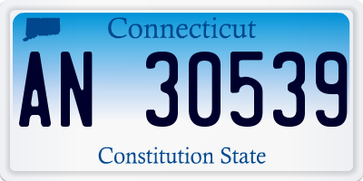 CT license plate AN30539