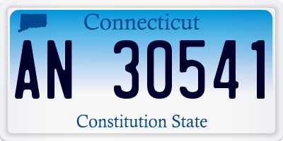 CT license plate AN30541