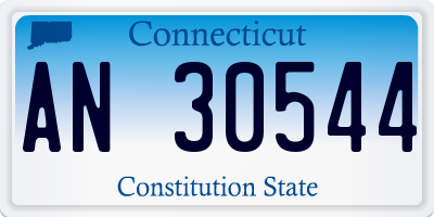 CT license plate AN30544