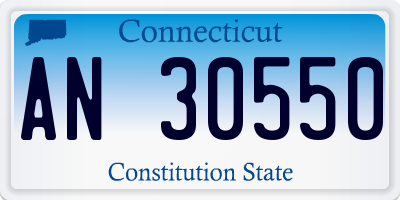 CT license plate AN30550