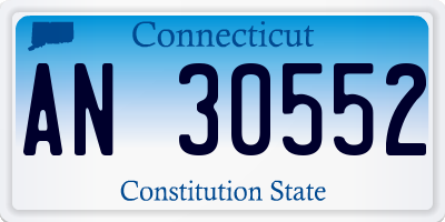 CT license plate AN30552
