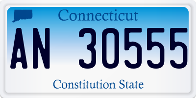 CT license plate AN30555