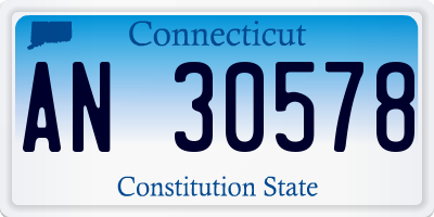 CT license plate AN30578