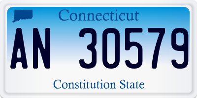 CT license plate AN30579
