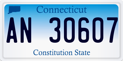 CT license plate AN30607