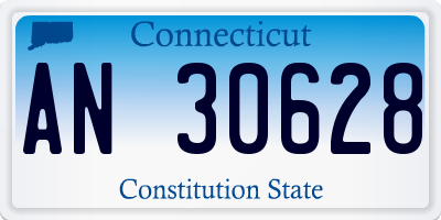 CT license plate AN30628