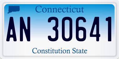 CT license plate AN30641