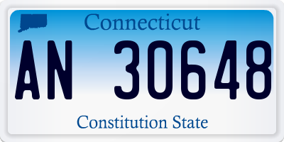 CT license plate AN30648