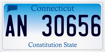 CT license plate AN30656