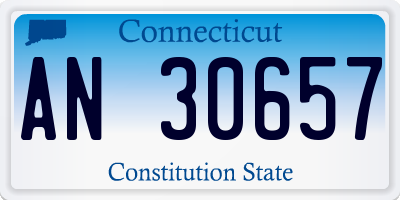 CT license plate AN30657
