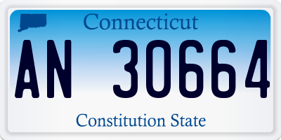 CT license plate AN30664