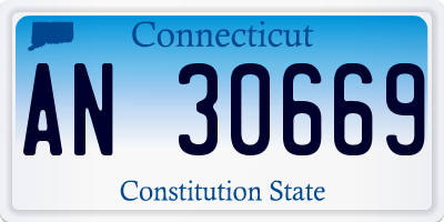 CT license plate AN30669