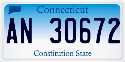 CT license plate AN30672