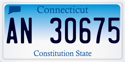 CT license plate AN30675