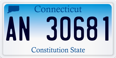 CT license plate AN30681