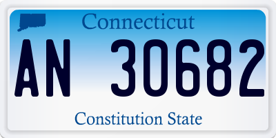 CT license plate AN30682