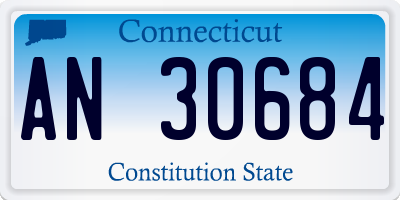 CT license plate AN30684