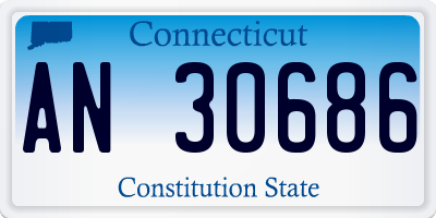 CT license plate AN30686