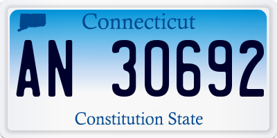CT license plate AN30692