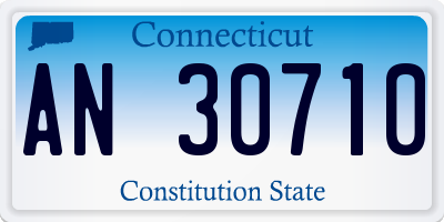 CT license plate AN30710