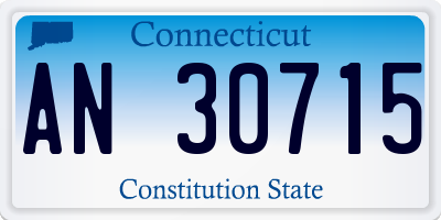 CT license plate AN30715