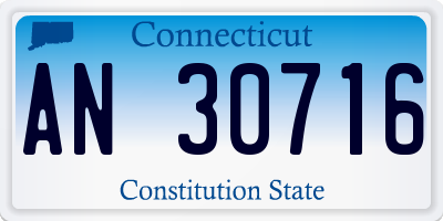 CT license plate AN30716