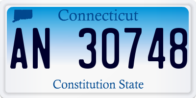 CT license plate AN30748