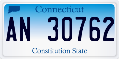 CT license plate AN30762