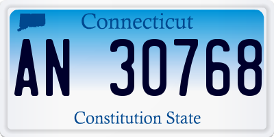CT license plate AN30768