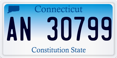 CT license plate AN30799