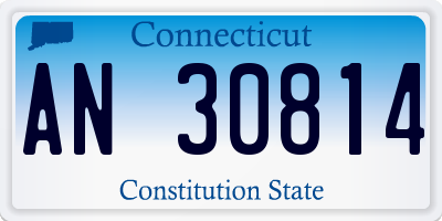 CT license plate AN30814