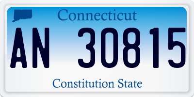 CT license plate AN30815