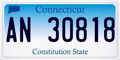 CT license plate AN30818