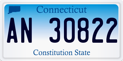 CT license plate AN30822