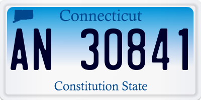 CT license plate AN30841