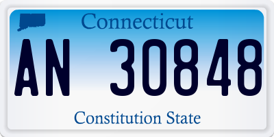 CT license plate AN30848