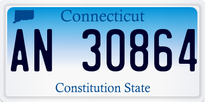 CT license plate AN30864