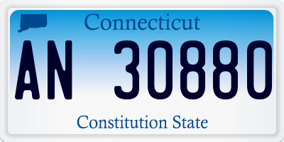CT license plate AN30880