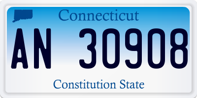 CT license plate AN30908