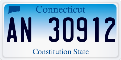 CT license plate AN30912