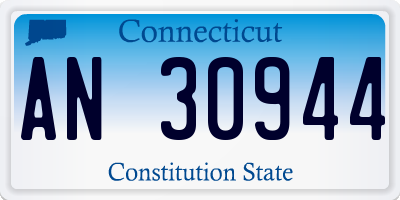 CT license plate AN30944