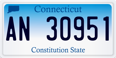 CT license plate AN30951