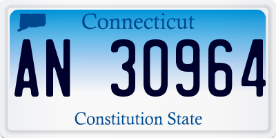 CT license plate AN30964